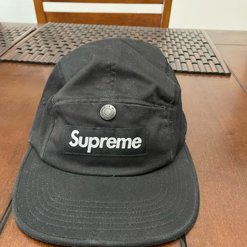 Supreme Black Logo Cap